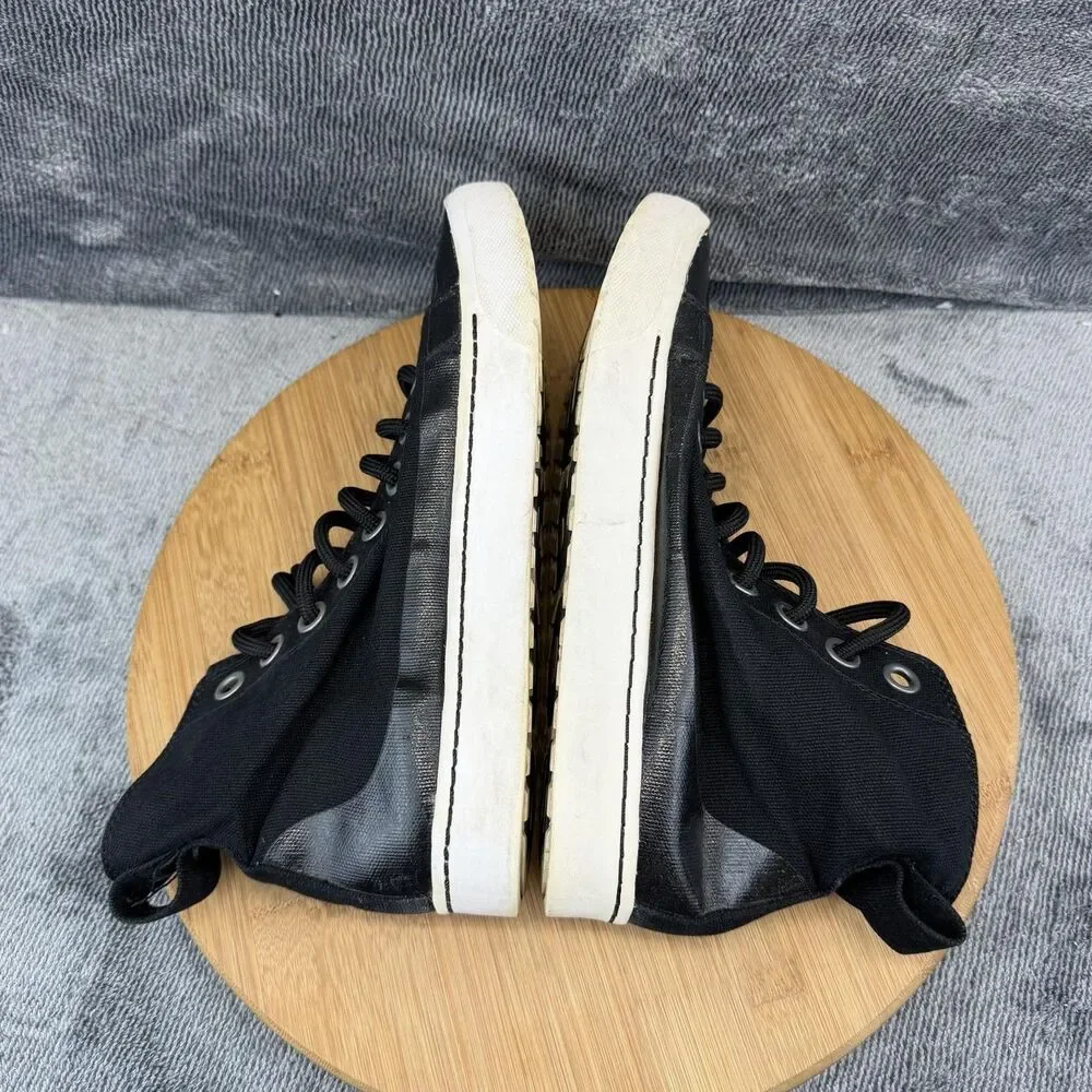 Sorel Canvas High Top Shoes Womens Size 9 Black Casual Sneakers NL2865-010
